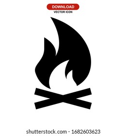 bonfire icon or logo isolated sign symbol vector illustration. high quality black style vector icons.
