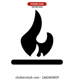 bonfire icon or logo isolated sign symbol vector illustration - high quality black style vector icons
