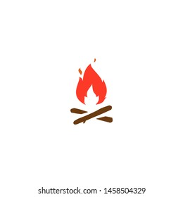 bonfire icon logo vector design