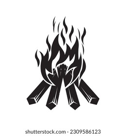 Bonfire Symbol-Logo-Vektorgrafik, Illustrationsdesign-Vorlage.