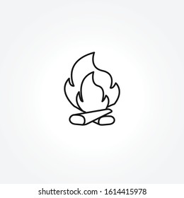 bonfire icon on white background
