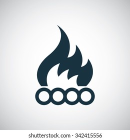 bonfire icon, on white background