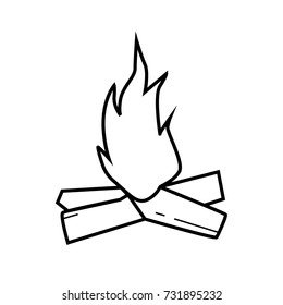 bonfire icon outline