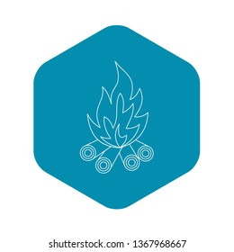 Bonfire icon. Outline illustration of bonfire vector icon for web