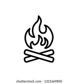 Bonfire icon Outline Vector
