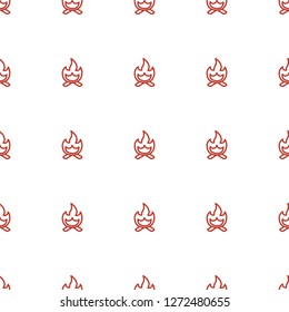 bonfire icon pattern seamless white background. Editable outline bonfire icon. bonfire icon pattern for web and mobile.
