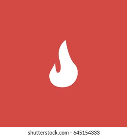 bonfire icon. sign design. red background