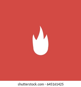 bonfire icon. sign design. red background