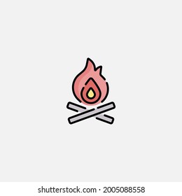 Bonfire icon sign vector,Symbol, logo illustration for web and mobile