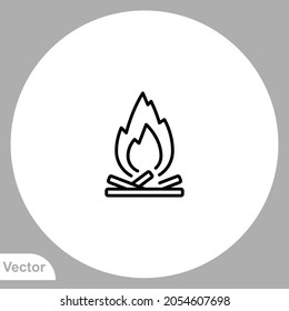 Bonfire icon sign vector,Symbol, logo illustration for web and mobile