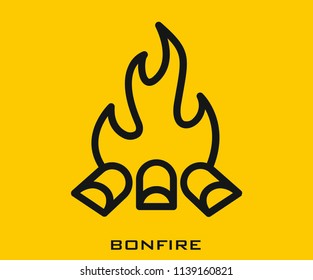 Bonfire icon signs