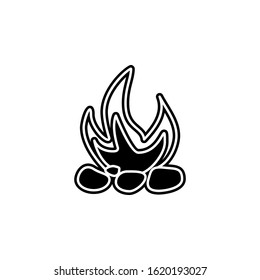 bonfire icon. Simple glyph, flat vector of camping icons for ui and ux, website or mobile application