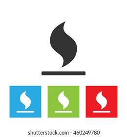 Bonfire icon. Bonfire simple logo isolated on white background. Flat vector illustration.