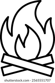 Bonfire Icon Symbol Art Sign