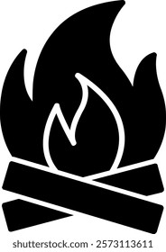 Bonfire Icon Symbol Art Sign