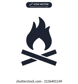 bonfire icon symbol template for graphic and web design collection logo vector illustration