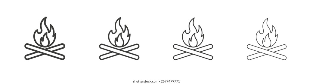 Símbolo de icono de hoguera. Vector aislado ilustración.