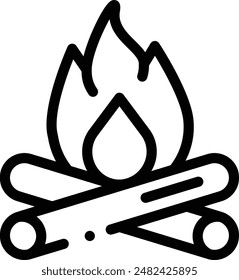 bonfire icon. Thin Linear Style Design Isolated On White Background