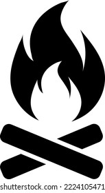 Icono de hoguera plantilla de diseño de moda sobre fondo blanco..eps