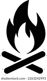 Bonfire icon trendy design template. illustration