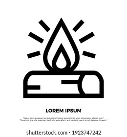 Bonfire icon in trendy style isolated on grey background. Symbol for your web site design, logo, app, UI. Eps10 vector illustration.