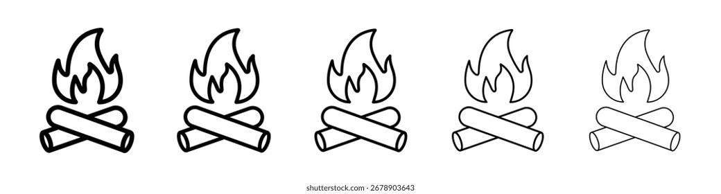 Icono de hoguera Ilustración de Arte vectorial