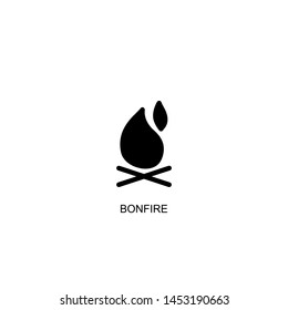 bonfire icon vector black design