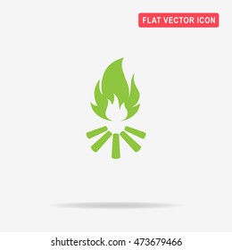 Bonfire icon. Vector concept illustration for design.