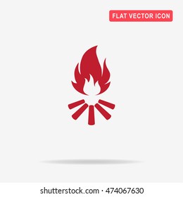 Bonfire icon. Vector concept illustration for design.