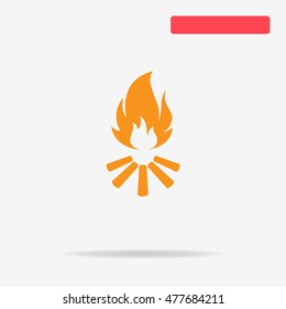 Bonfire icon. Vector concept illustration for design.