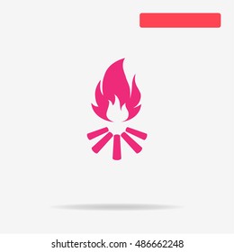 Bonfire icon. Vector concept illustration for design.