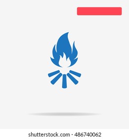 Bonfire icon. Vector concept illustration for design.