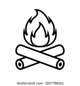 Plantilla de diseño de vectores de iconos de fuego.