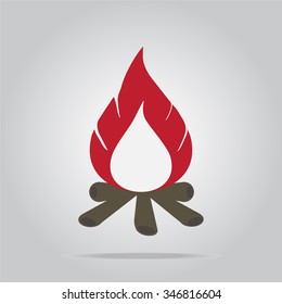 Bonfire icon vector illustration