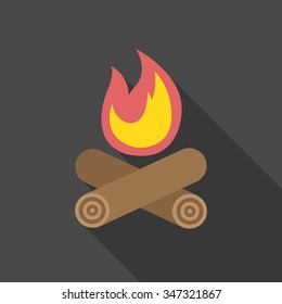 bonfire icon. vector illustration