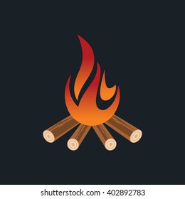 Bonfire Icon Vector, bonfire icon illustration
