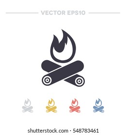 bonfire icon. vector illustration