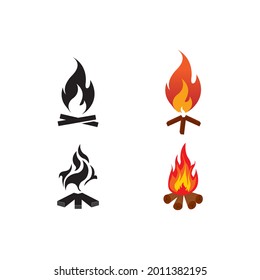 Bonfire icon vector illustration design template.
