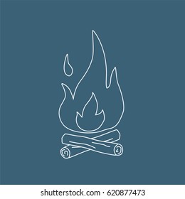 Bonfire icon, vector illustration design.