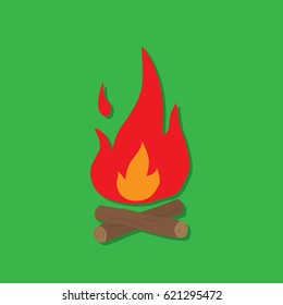 Bonfire icon, vector illustration design.