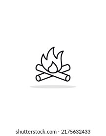 bonfire  icon vector illustration, eps 10