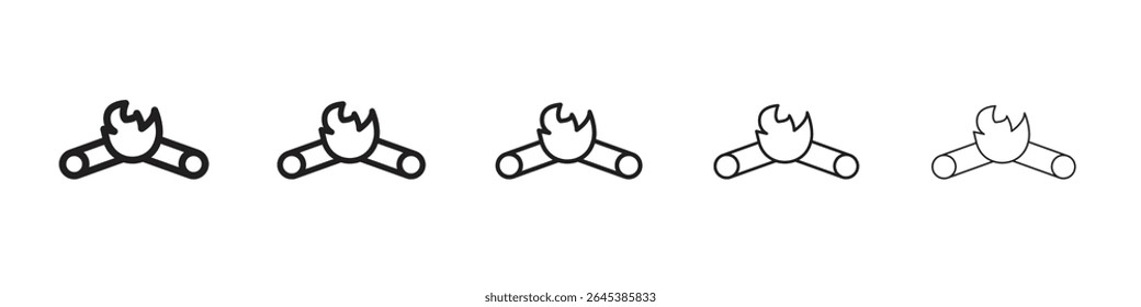 Bonfire icon vector illustration isolated