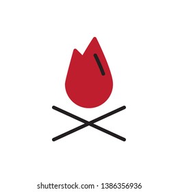 bonfire icon vector modern design
