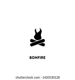 bonfire icon vector. bonfire sign on white background. bonfire icon for web and app