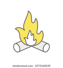 Bonfire icon vector stock illustration