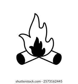 Bonfire icon vector stock illustration