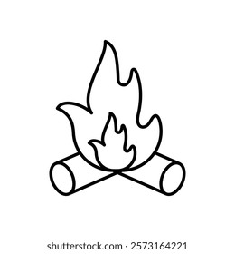 Bonfire icon vector stock illustration