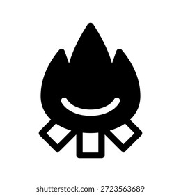 Ilustração do design do símbolo do vetor do ícone da fogueira