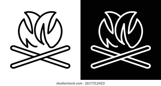 Bonfire icon vector for web and mobile app. Symbol isolated.