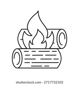 Icono de hoguera con Vector de fondo blanco